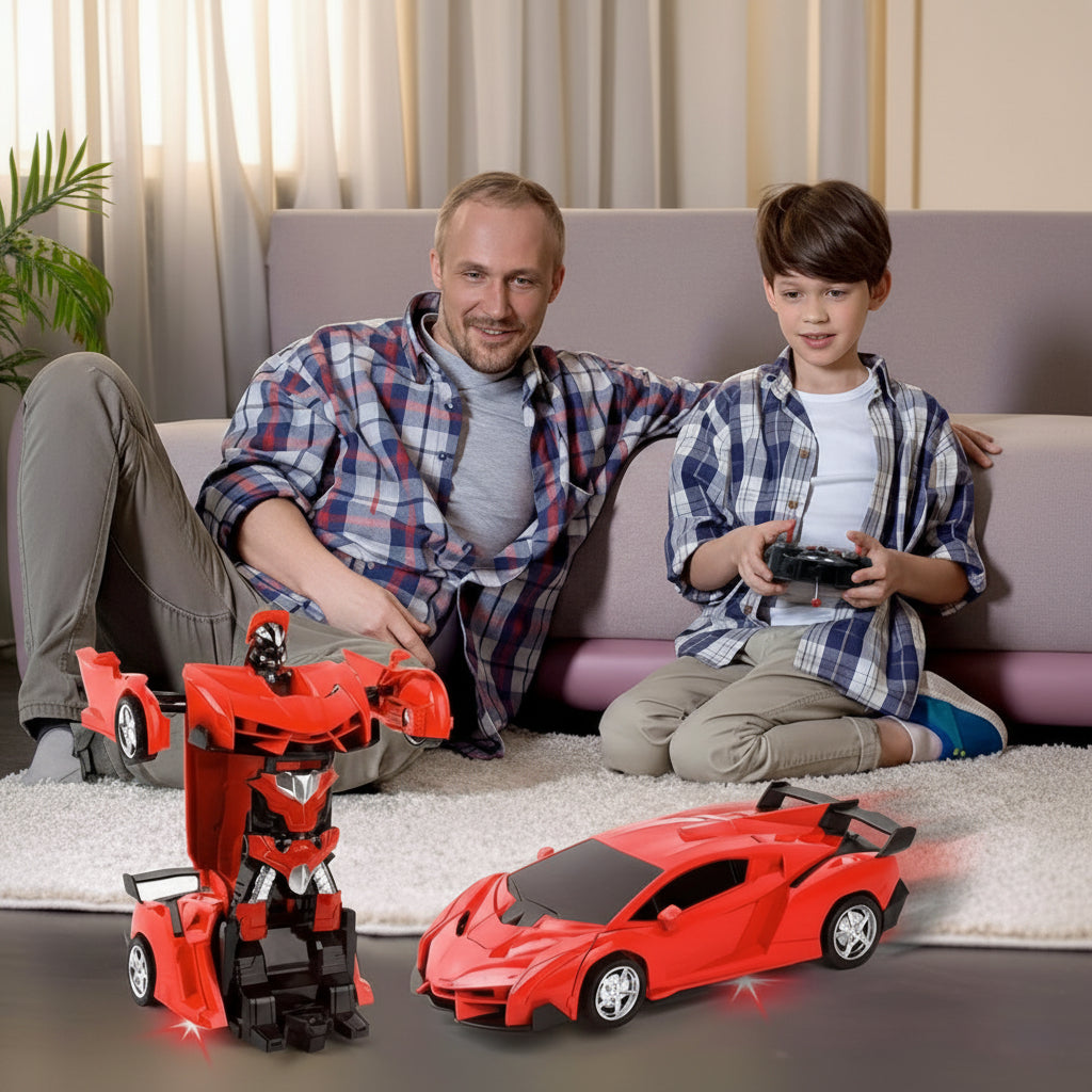 Toy Car Remote Controlled Robot Car Transformation LED