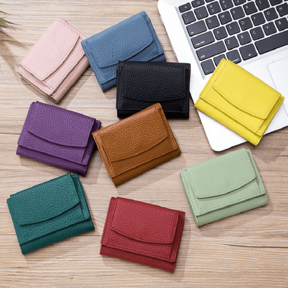 RFID Blocking Coin Purse Wallet Compact Soft Leather for Cards Cash 1