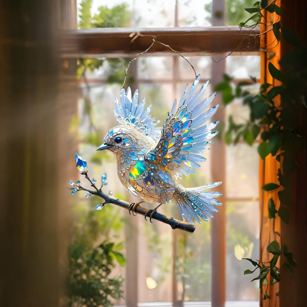 Window Suncatcher Bird Hanging Ornament Colorful Sun Catcher