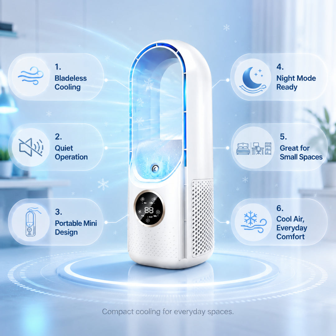 Portable Air Conditioner Cooling Without Blades Mini Silent