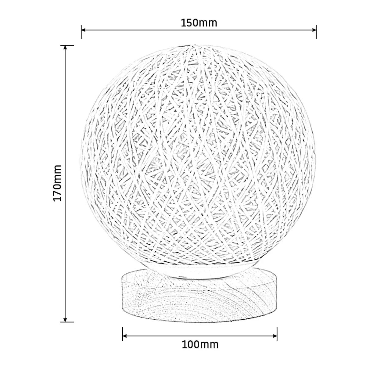 RattanGlow - Dimmable Rattan Table Lamp with Natural Design