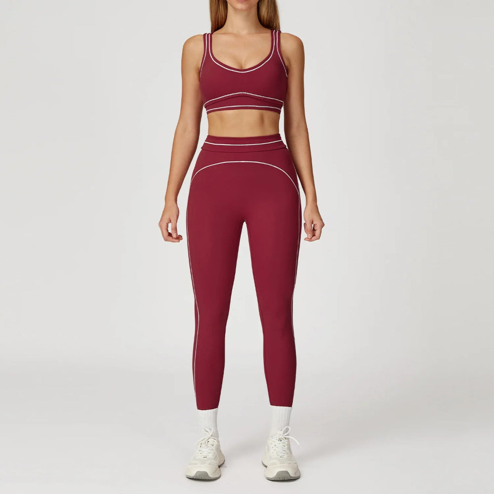 Yoga Set Women Exercise Set Sports Bra High Waist Leggings