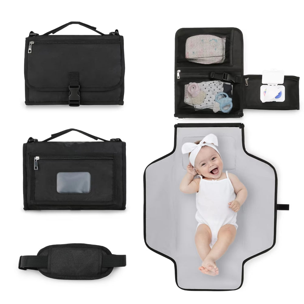 Fasciatoio Portatile Neonato Materassino Cambio Pieghevole Borsa
