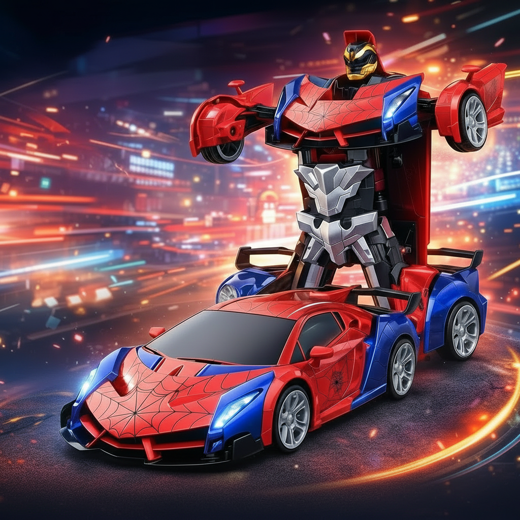 Toy Car Remote Controlled Robot Car Transformation LED