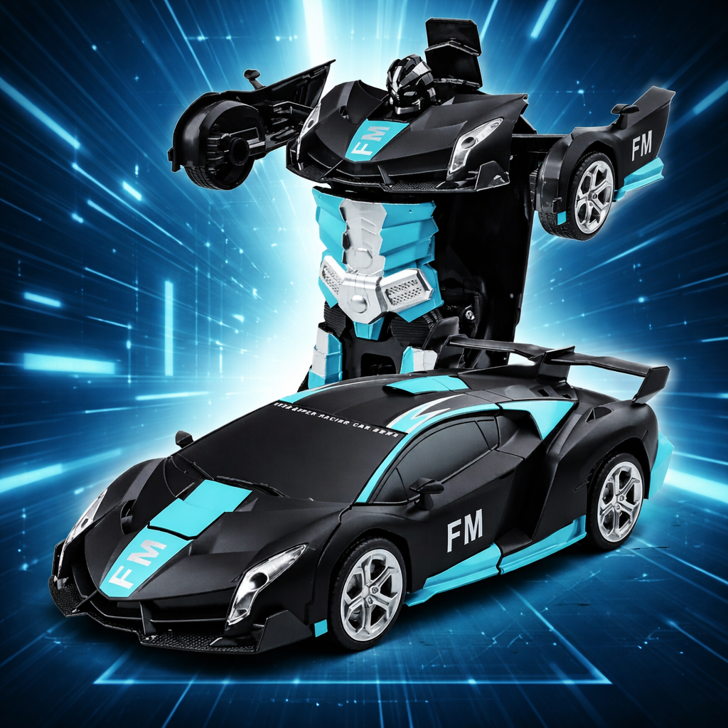 Toy Car Remote Controlled Robot Car Transformation LED