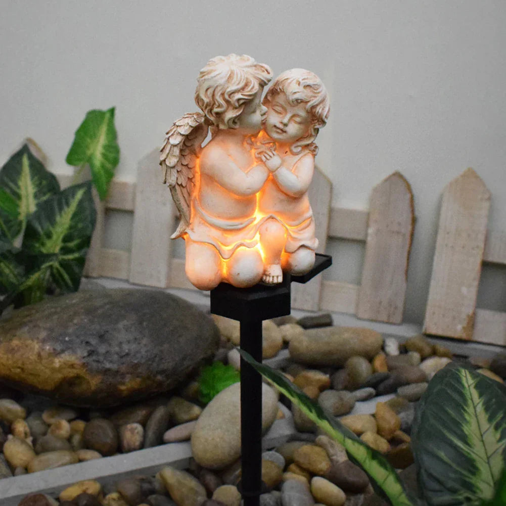 LumiAngel - Lampada da Giardino Solare Angelo – Illuminazione LED Decorativa per Esterni