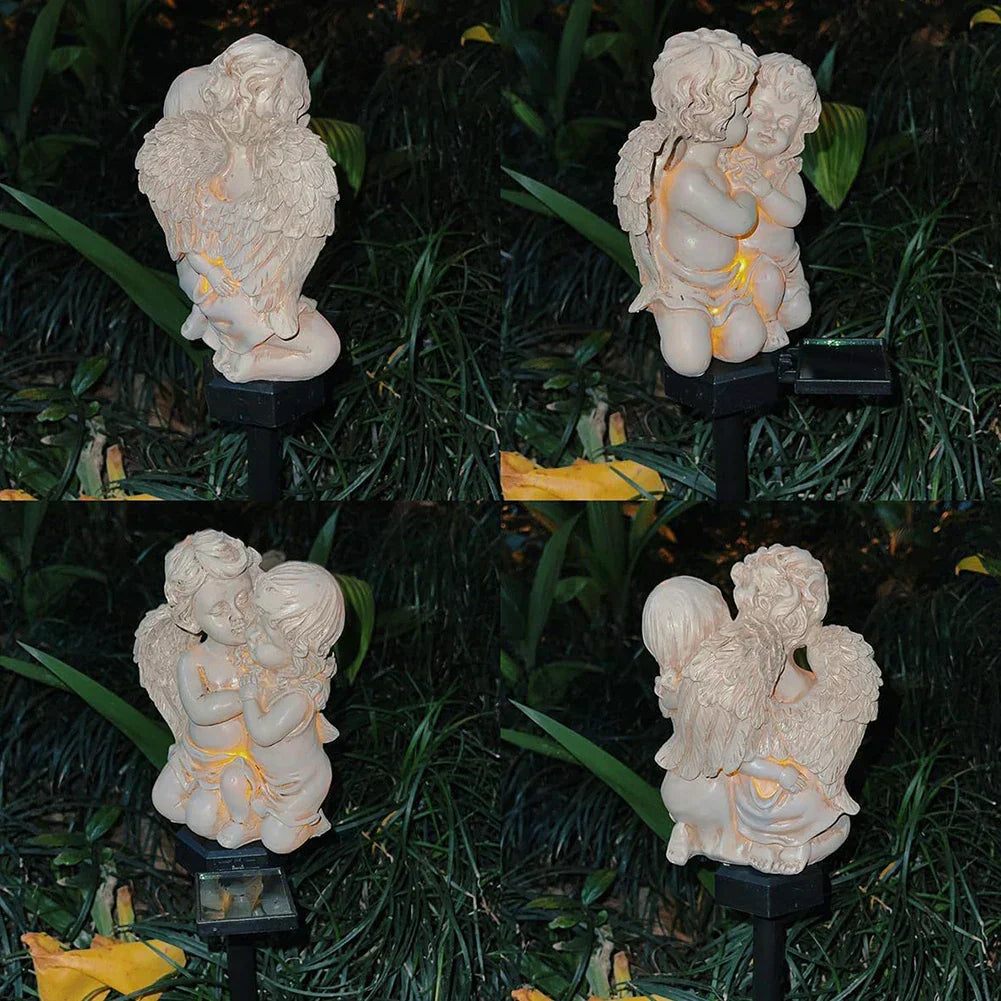LumiAngel - Lampada da Giardino Solare Angelo – Illuminazione LED Decorativa per Esterni