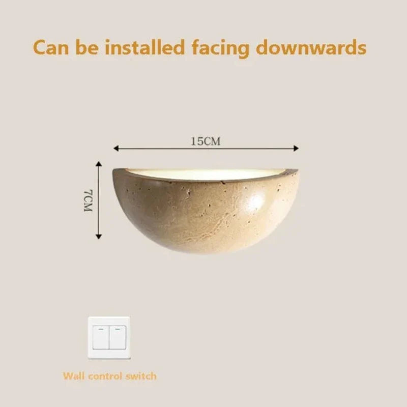 PolarArc - Natural Stone Wall Lamp