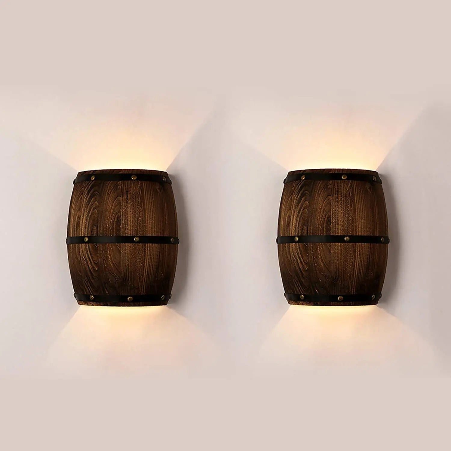 RetroCask - Wooden Wall Lamp | Vintage Barrel Design for Atmospheric Lighting