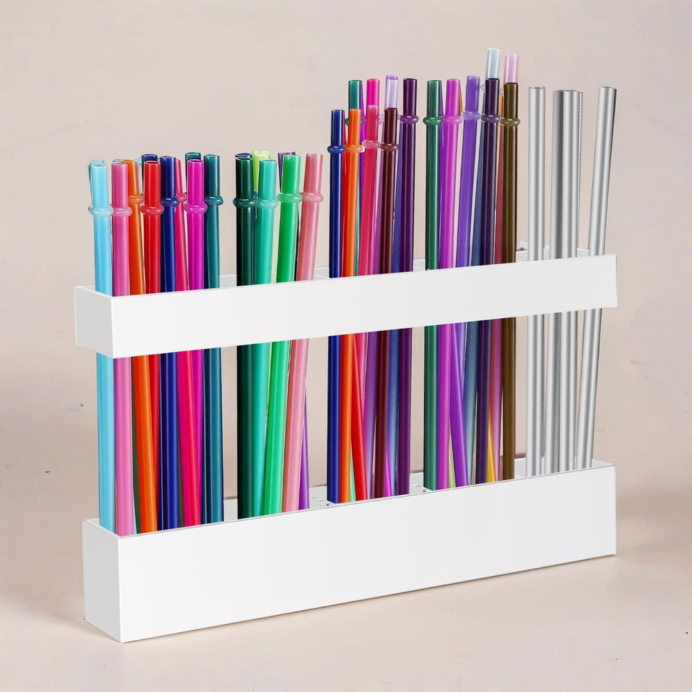 Kitchen Organizer Wall Mounted Storage Rack Straw Holder Utensil