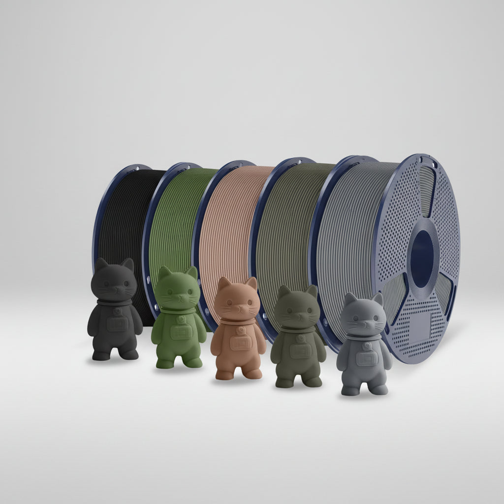 PLA Matte 3D Filament FDM Printers Colorful Environmentally Friendly Materials