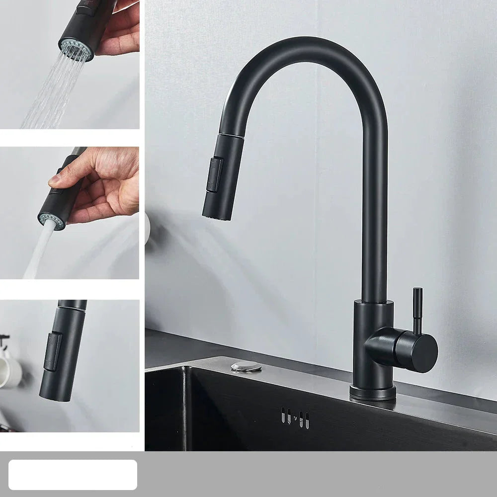 AquaFlex – Rubinetto da Cucina Flessibile con Doccia Estraibile