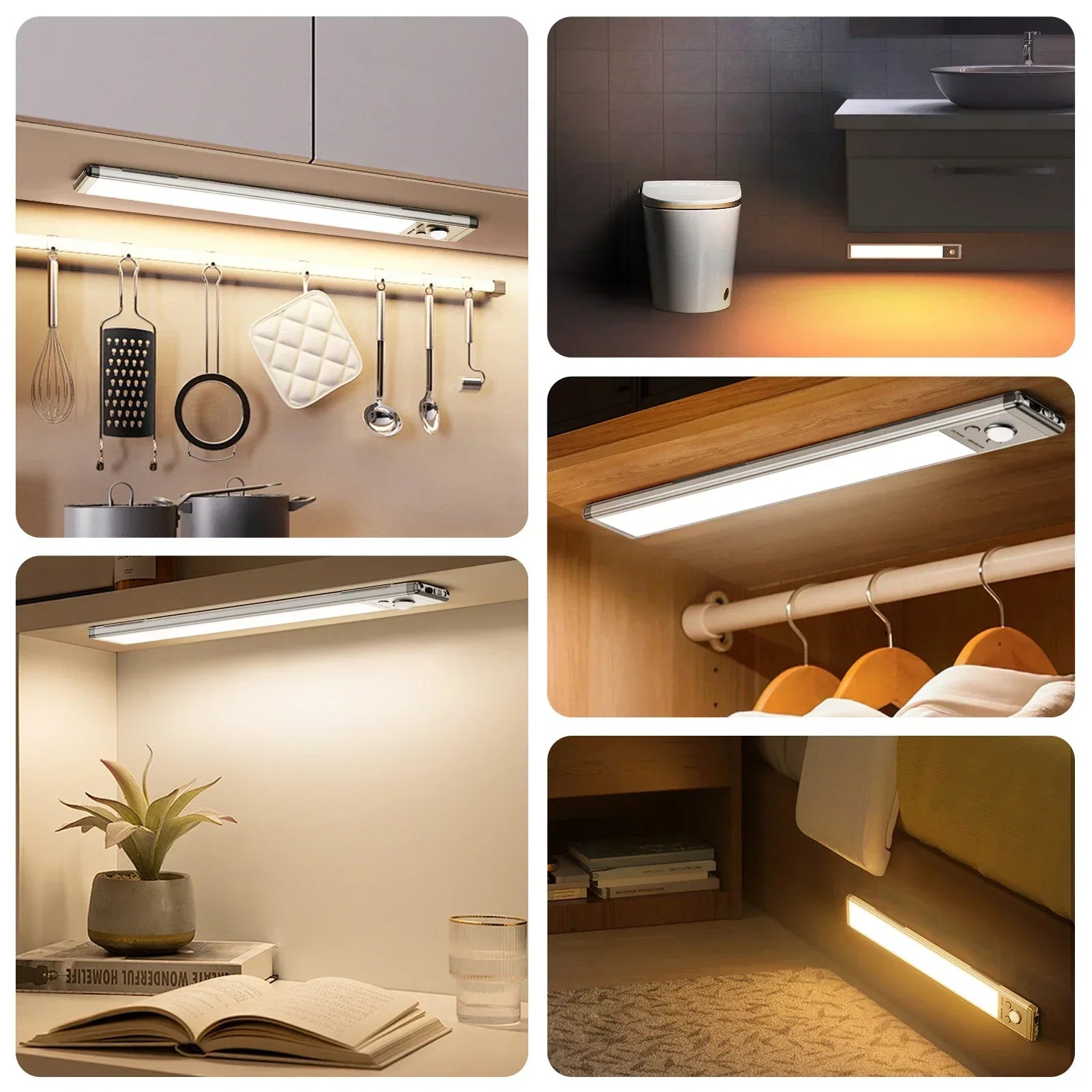 LED Lighting Dimmable Under Cabinet Light Motion Sensor USB C