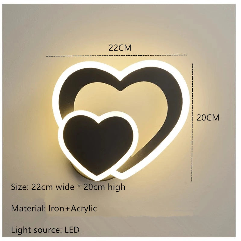 Lampada da parete HeartWall - Illuminazione d'atmosfera LED creativa