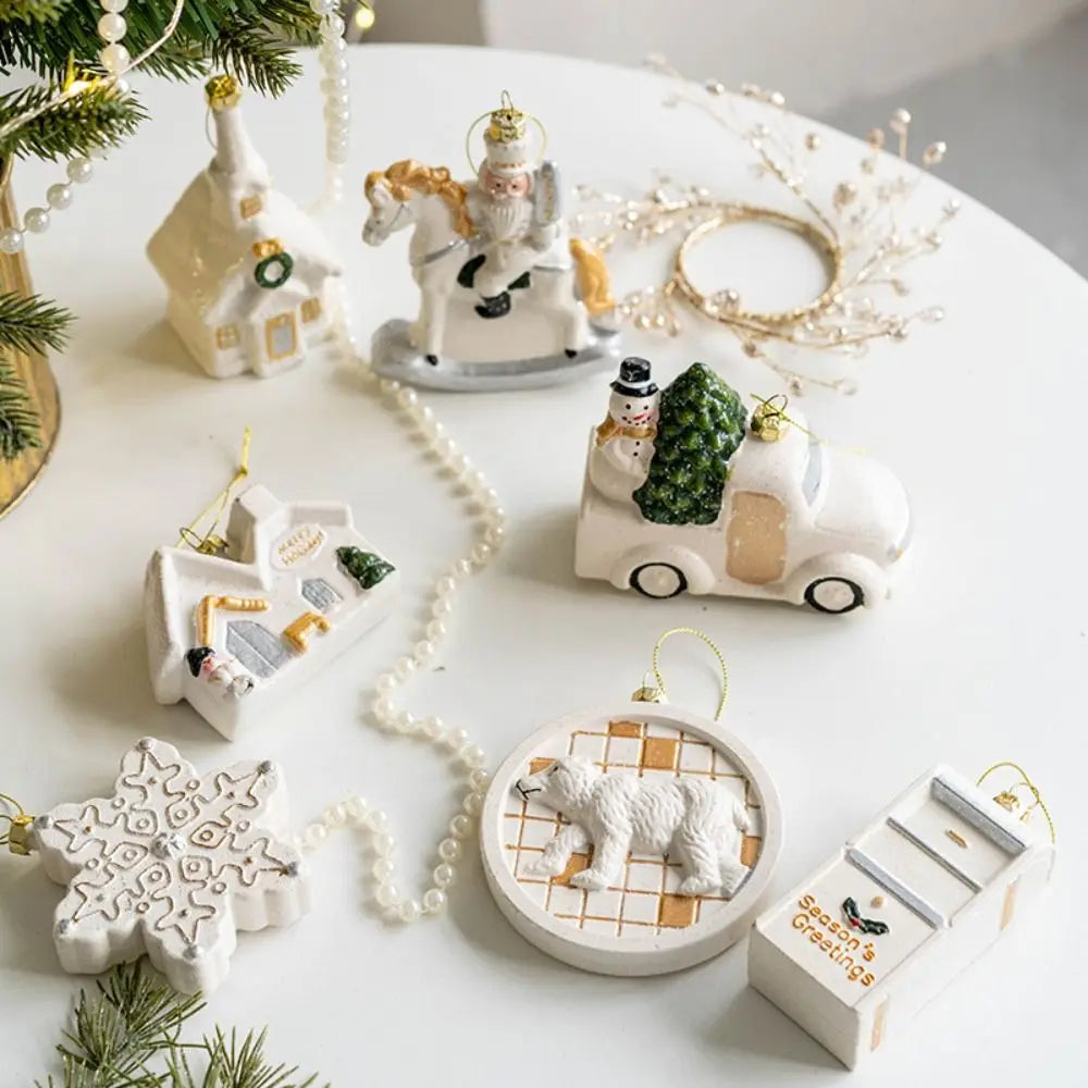 Casetta di Natale - Ciondolo Casa Pupazzo di Neve