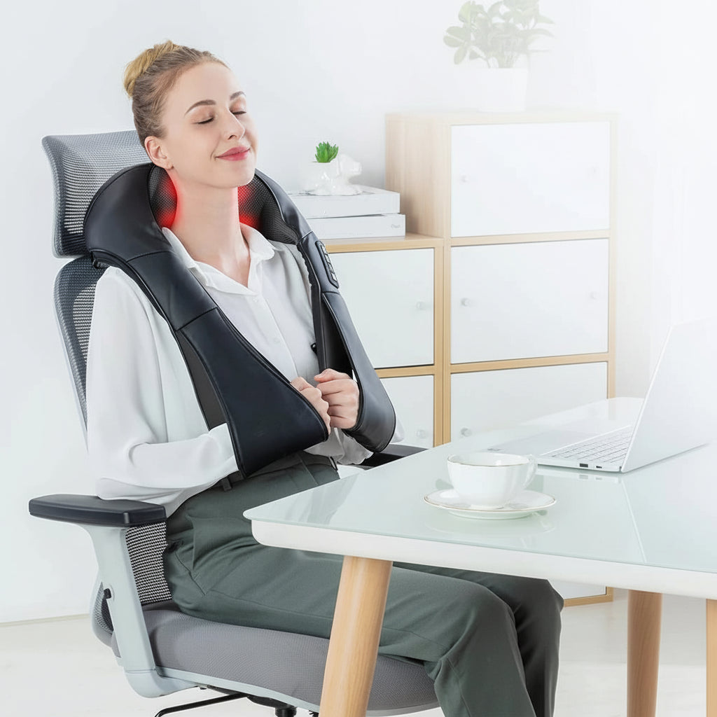 Massage Device Shiatsu Neck Shoulders Heat Massage Cushion