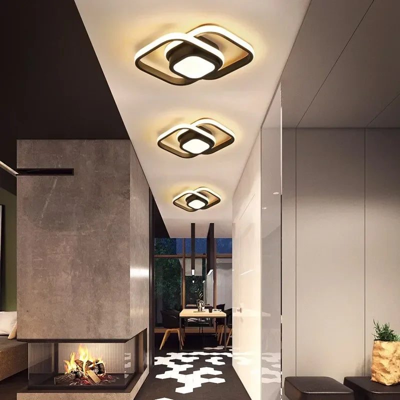 Lampada da soffitto LED moderna - 2 anelli design creativo