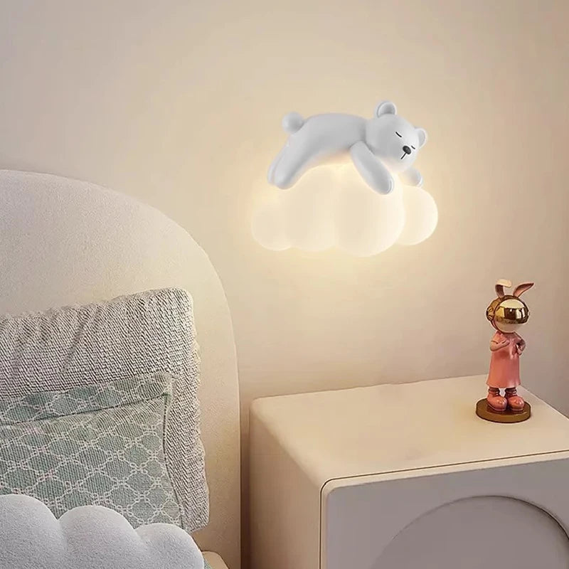 PandaLicht - Candeeiro de Parede LED Panda Sombrio para Quartos de Crianças