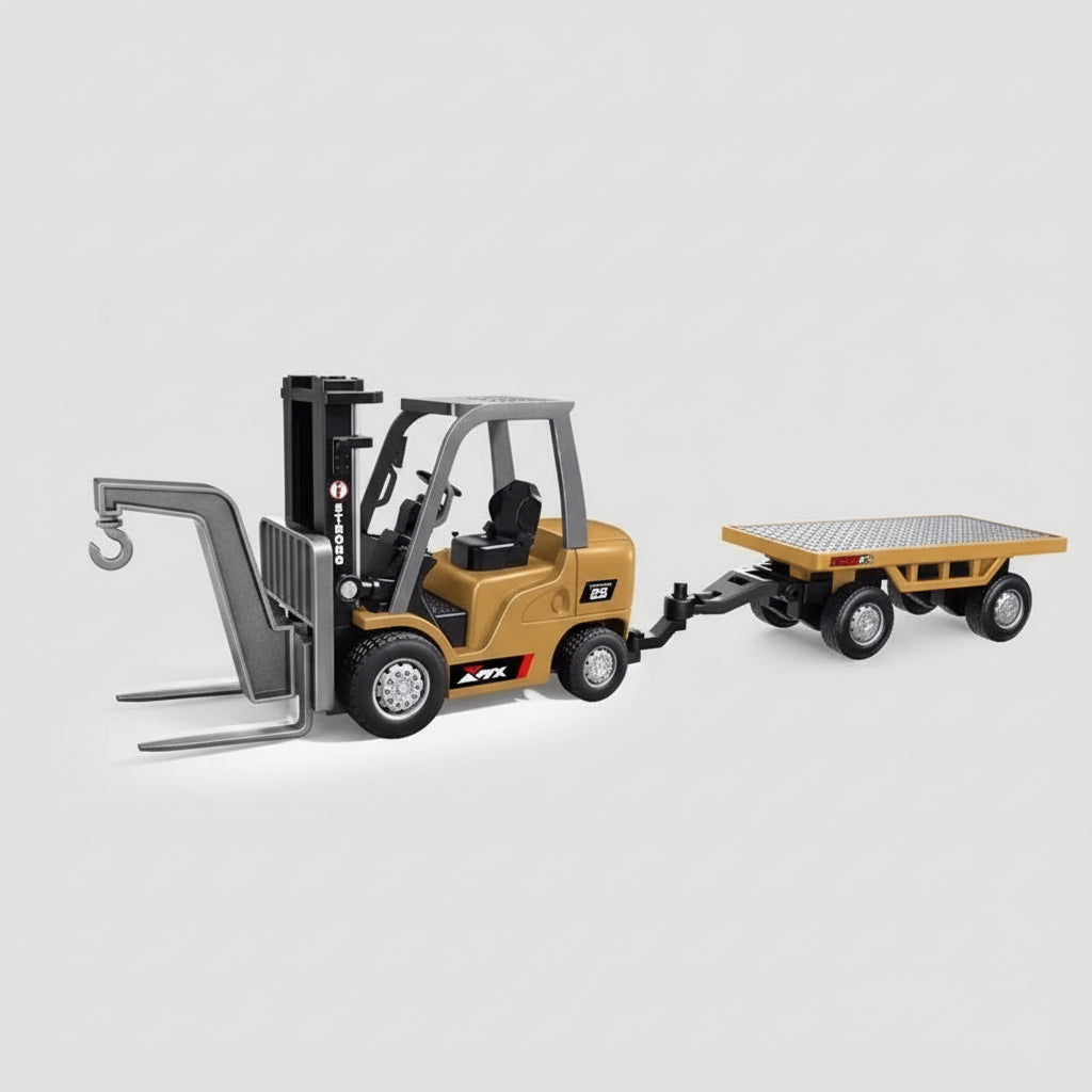 Conjunto de Veículos de Construção Brinquedo Escavadora Empilhador