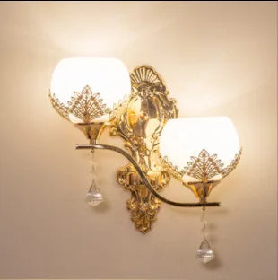 CrystalLuxe - LED Wall Lamp Gold Bedroom & Living Room Ambient Lighting