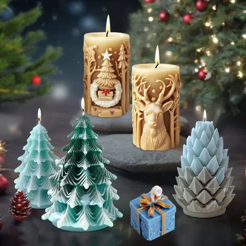 ElkMold – Elegant 3D Christmas Candle Molds
