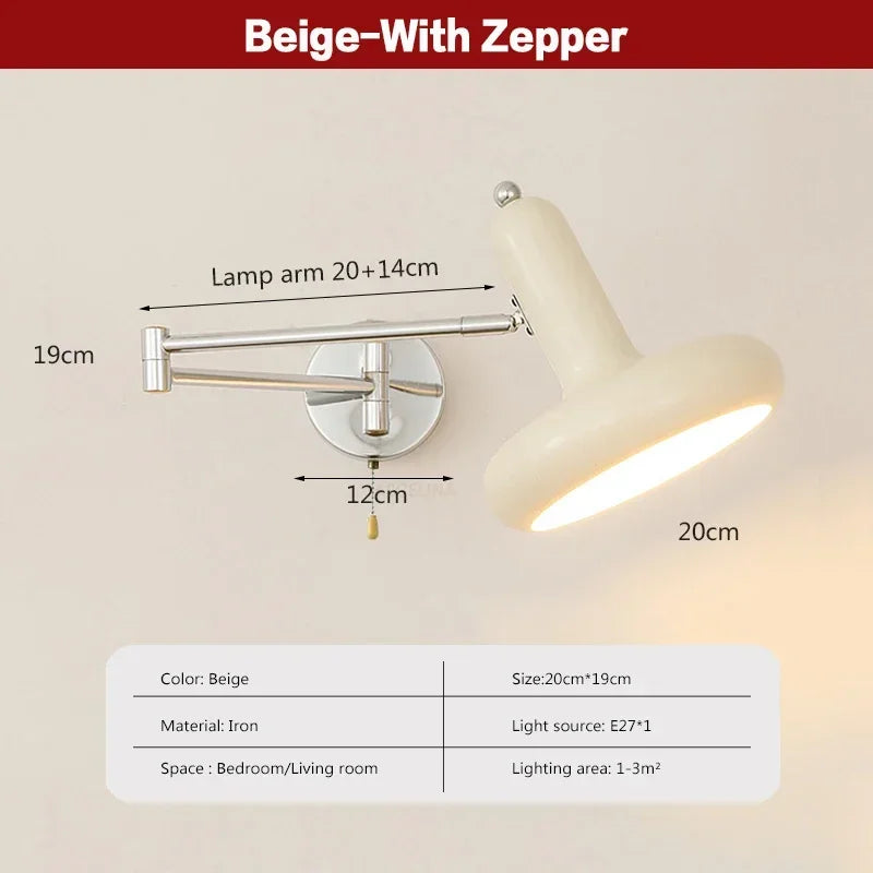 LichtSwing - Candeeiro de Parede LED Minimalista para Quarto e Sala de Estar