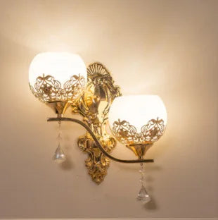 CrystalLuxe - LED Wall Lamp Gold Bedroom & Living Room Ambient Lighting