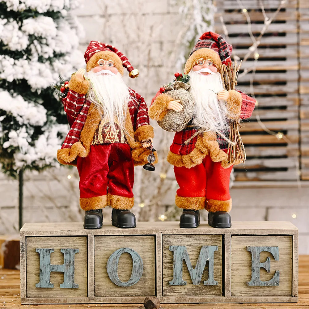 KerstPop - Pupazzo di Babbo Natale in Peluche per Decorazioni Festive