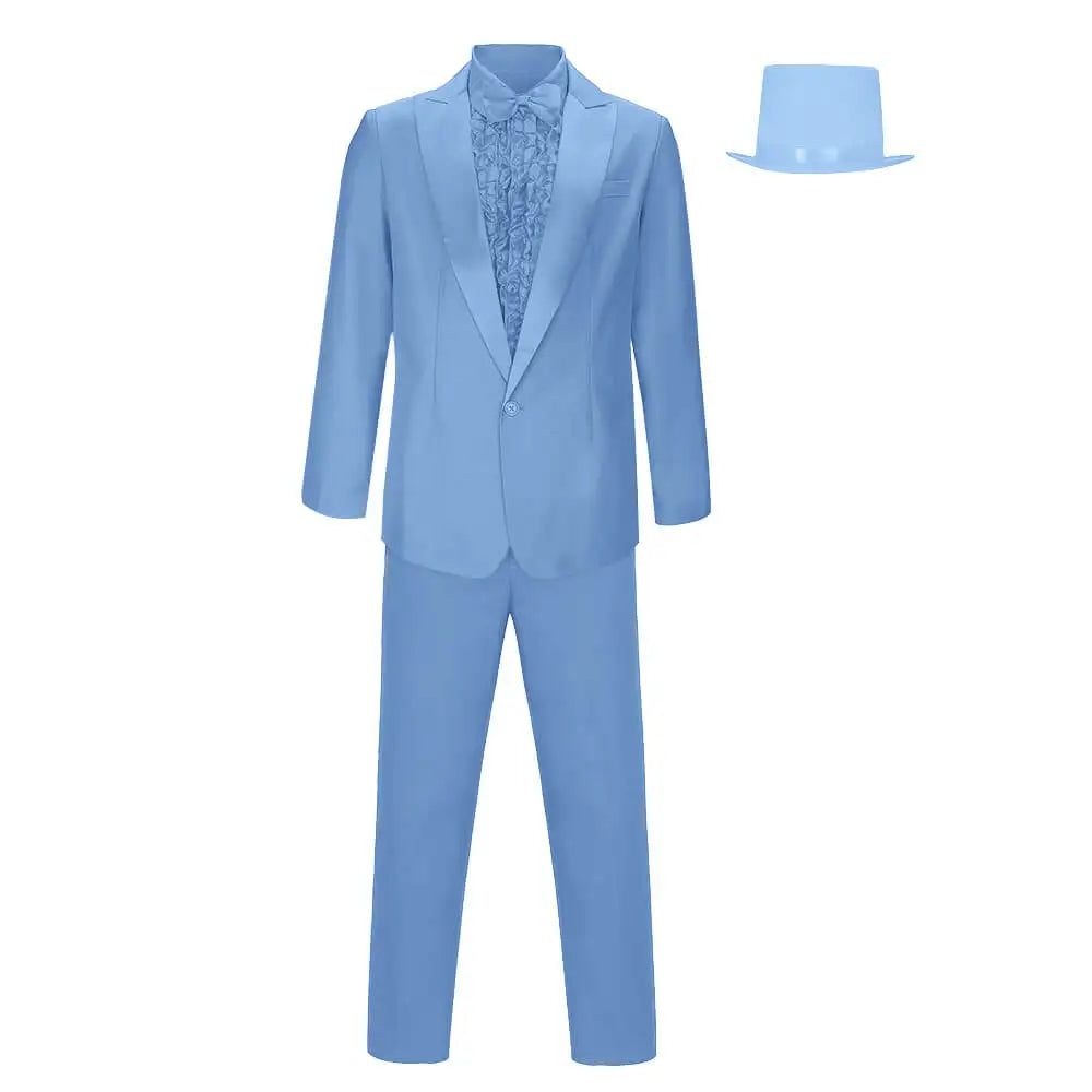 Fato Completo de Halloween para Homem Elegante em Poliéster para Carnaval e Cinema