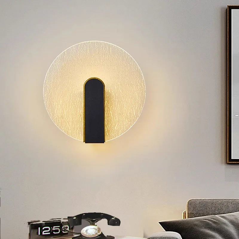 NordicGlow - Lampada da parete LED in acrilico per camera da letto e soggiorno