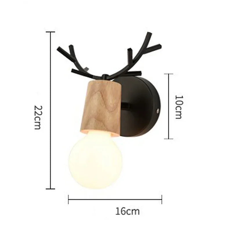 AntlerGlow - Modern Adjustable Children's Room Wall Lamp