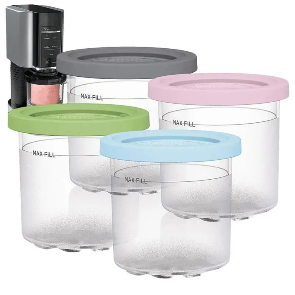 Contenitori da cucina con coperchi colorati per gelati e dessert
