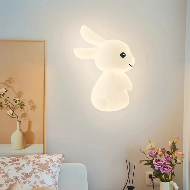 RabbitLicht - Lampada da parete LED con coniglietto ombreggiato per camerette bambini