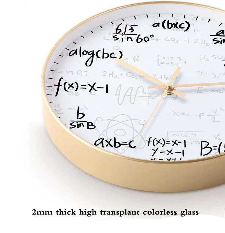 ChalkBoard - Mathematical Formulas Wall Clock for Stylish Decoration