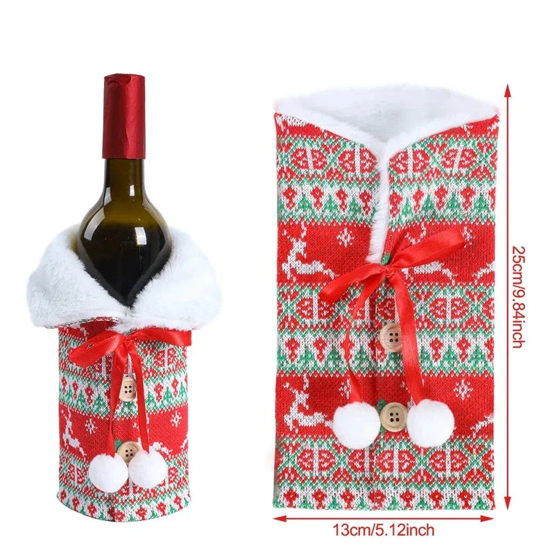 WineWrap - Wine Bottle Cover for Christmas