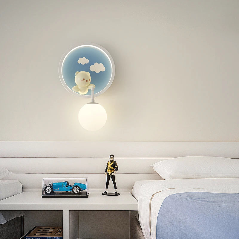RomanticWall - Candeeiro de Parede para Quarto de Criança com Motivo de Animais