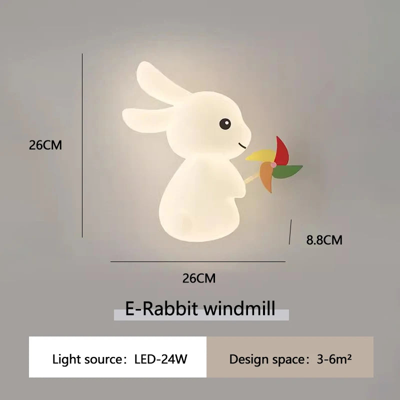 RabbitLight - Shady LED Rabbit Wall Lamp for Children's Rooms