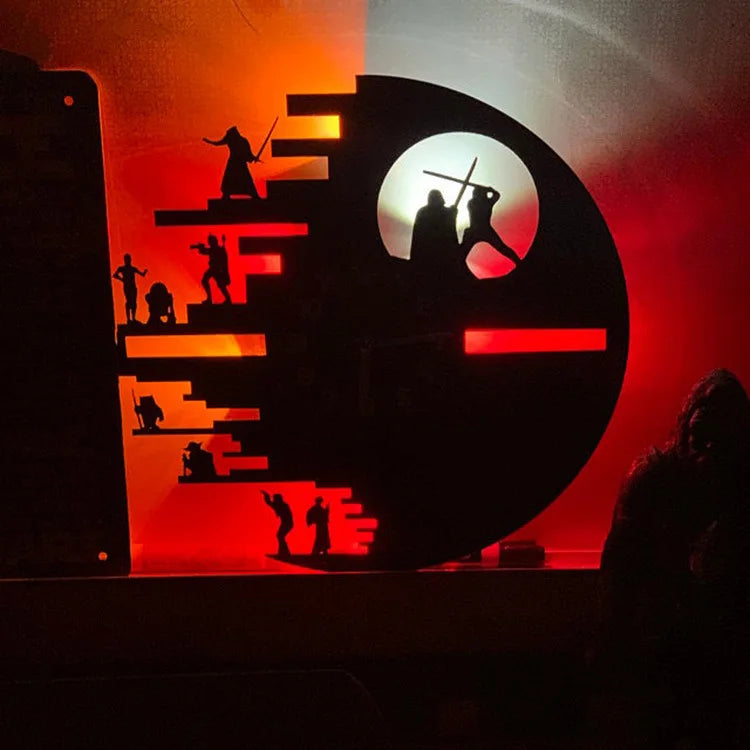 StarWarsVinyl - Decorative LED Wall Clock for Bedroom and Living Room
