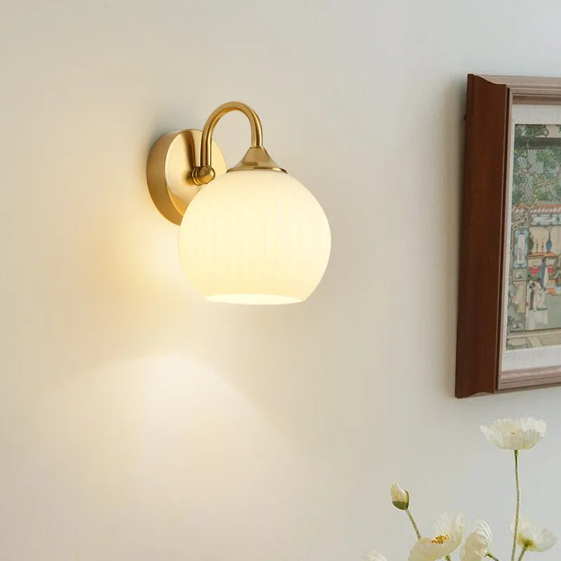ModernWall - Nordic LED Wall Lamp with Glass Shade for Atmospheric Indoor Lighting