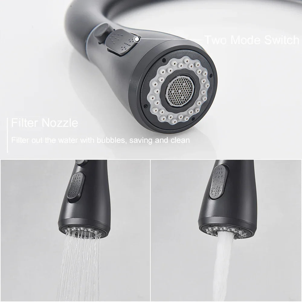 JetBlack – Pull-Out Kitchen Mixer Tap