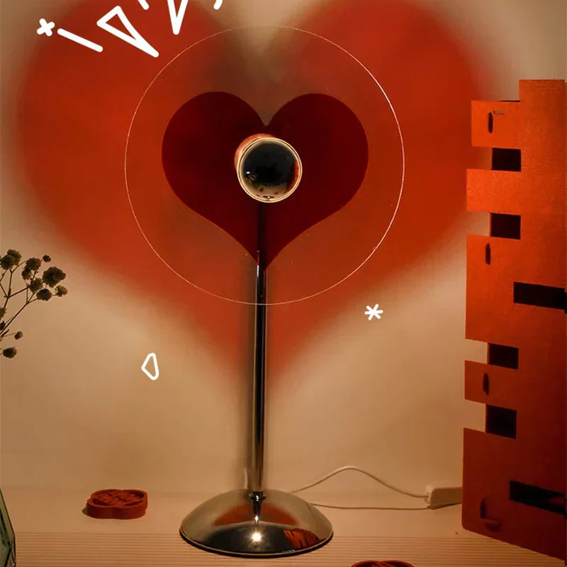 RomanticGlow - Lâmpada Projetora LED com Iluminação Ambiente Quente