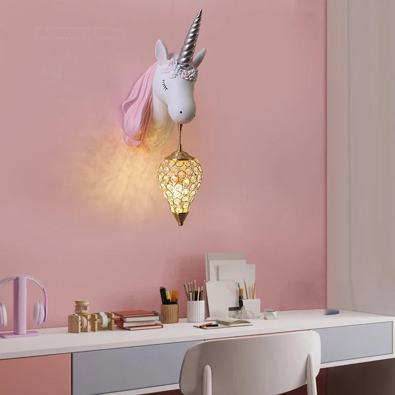 UnicornLight - Children's Room Wall Lamp Modern Cartoons Sconce Lamp