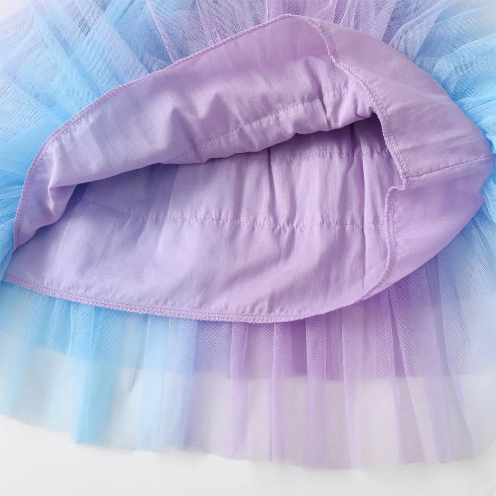 Elegant Multilayer Tulle Halloween Princess Costume for Girls