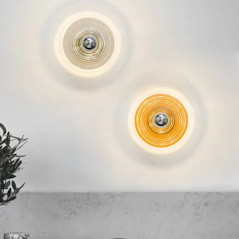 AquaGlow - Glass Wall Lamp LED Water Waves Ambient Lighting