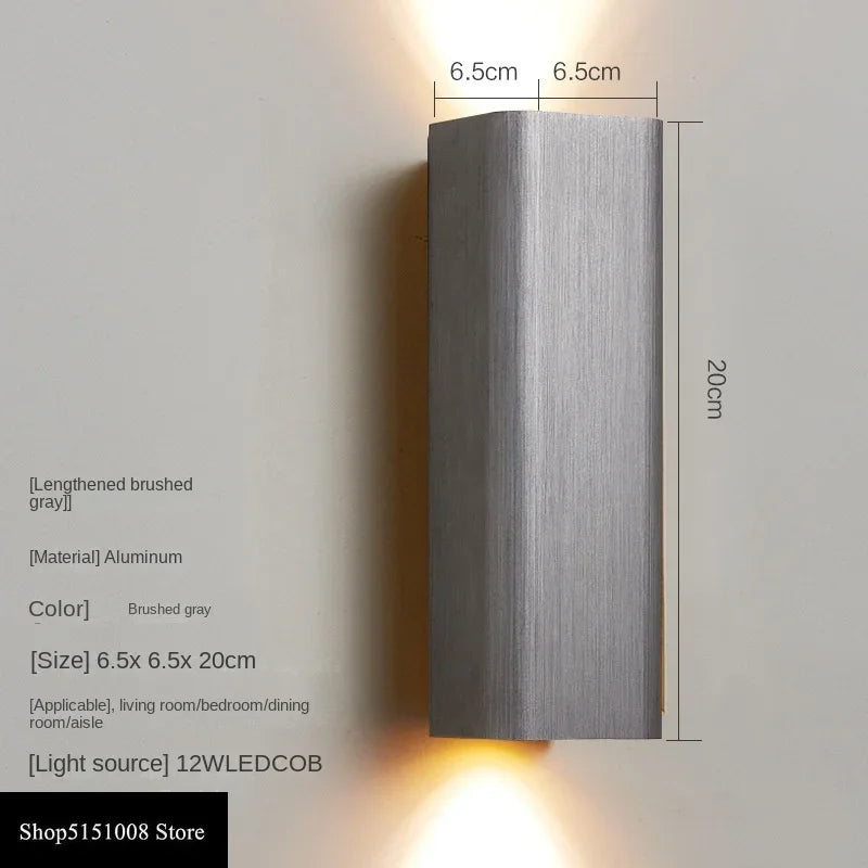 GlowLuxe - Lampada da parete LED moderna per camera da letto e corridoio