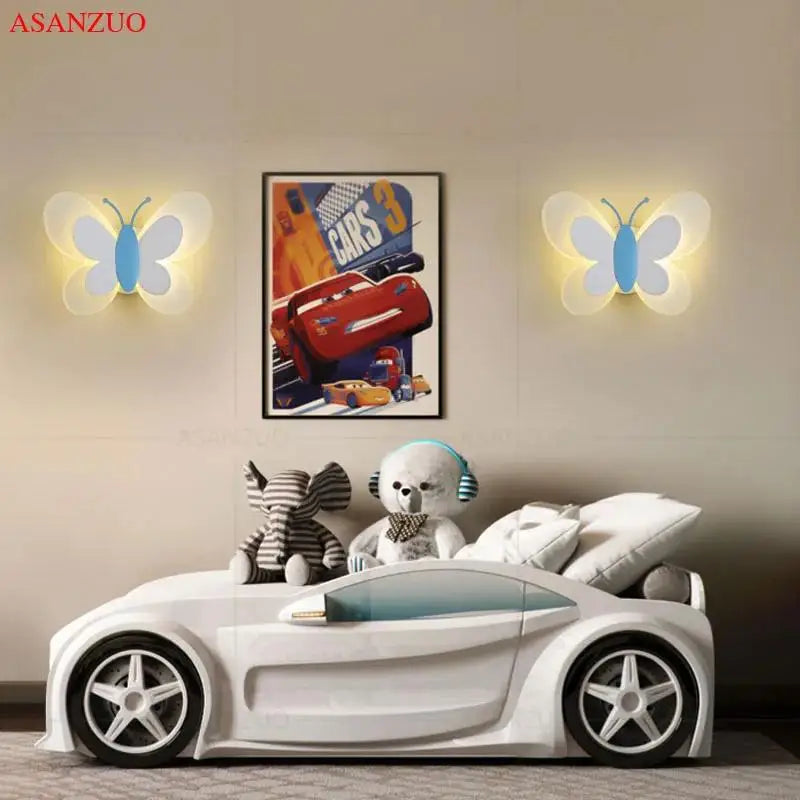 ButterflyGlow - Acrylic Butterfly LED Wall Lamp for Children's Room and Bedroom Decor