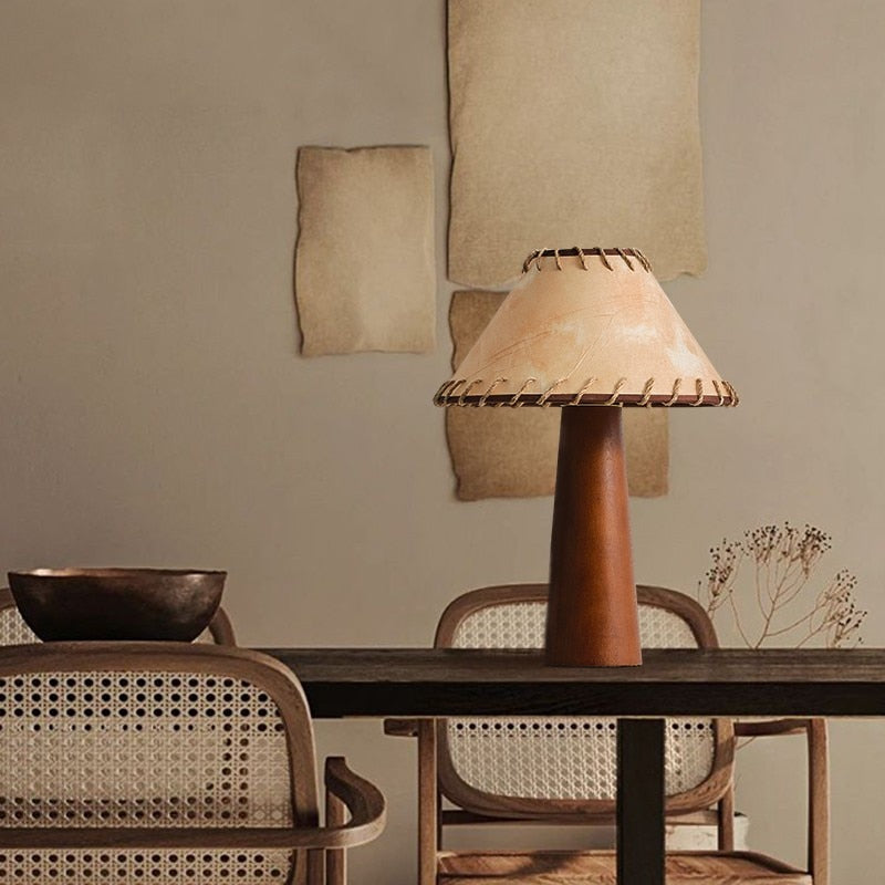ZenGlow - Wabi-Sabi Wooden Table Lamp