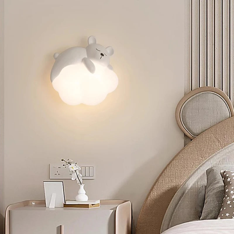 PandaLicht - Candeeiro de Parede LED Panda Sombrio para Quartos de Crianças