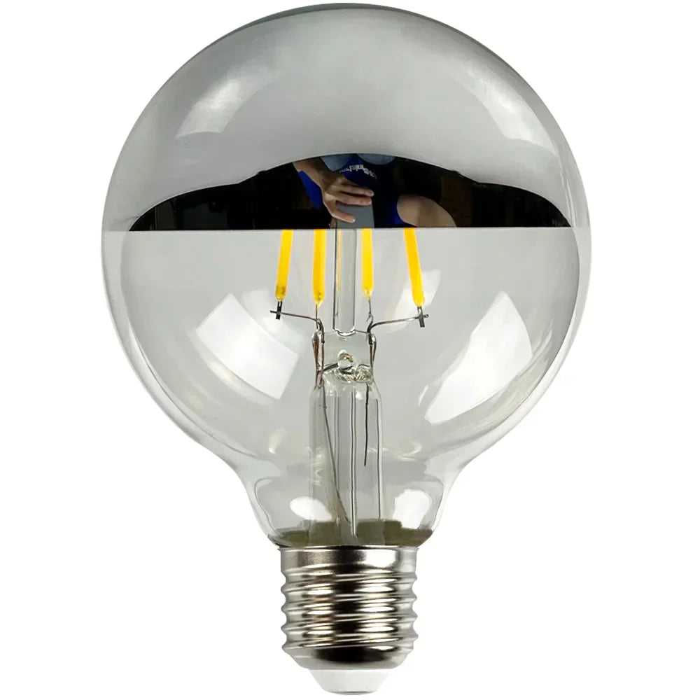 RetroGlow - Vintage LED Table Lamp with Wooden Base, Dimmable and Warm Light