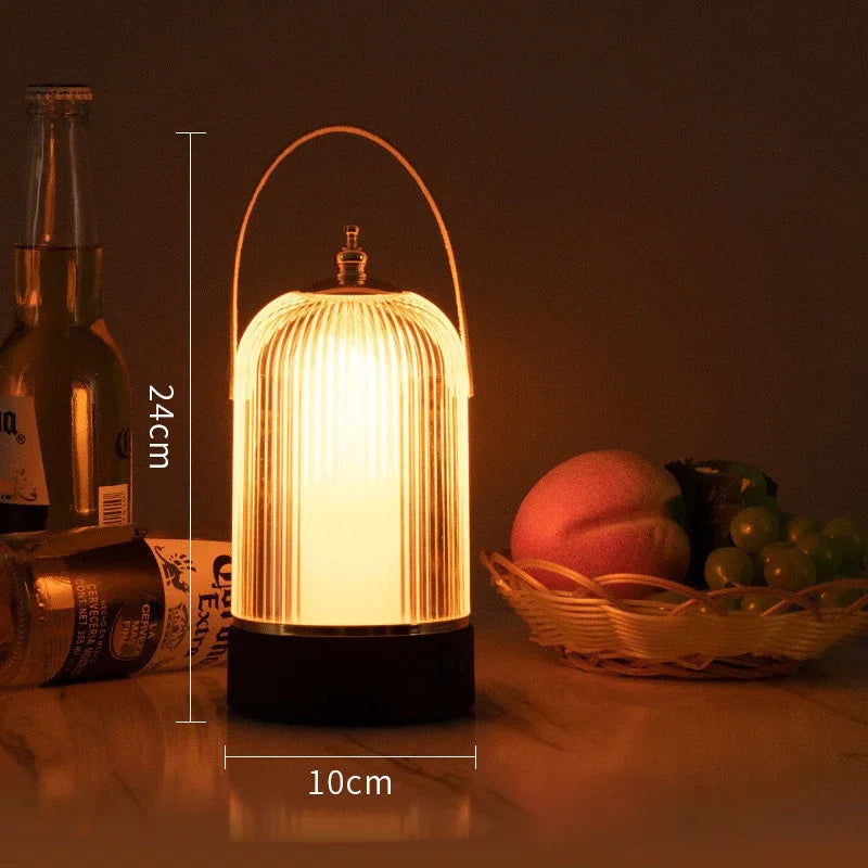 VintageGlow - Portable Retro Birdcage Table Lamp – Atmospheric LED Lighting in Classic Design